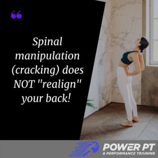 Should I say it louder??⁠
⁠
I cannot tell you how many times I've heard: I'm out of alignment, I got realigned, I had to get adjusted so my spine would be realigned, etc etc⁠
⁠
IMO (and with research to back it up): It's crap.⁠
⁠
If our spines "readjusted" based on our hands and a single manipulation---well, quite frankly, I'd be worried about our spines being able to handle all the load we put it through for 80+ years. Our spines/bones are resilient and strong---they don't "pop" into and out of alignment just like that.⁠
⁠
When your spine is  manipulated or "cracked", the sound comes from a gas bubble in the joint. ⁠
⁠
I'm not saying that these forms of treatment aren't beneficial and important----let's just be a little more careful with our dialogue 😀⁠
⁠
Check out Demoulin C, Baeri D, Toussaint G, Et AL. Beliefs in the population about cracking sounds produced during spinal manipulation. Joint Bone Spine. 2018.
